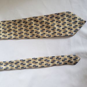 Pierre Cardin Gold and Blue Silk Tie